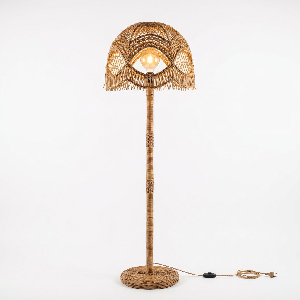 Bohem Hasır Rattan Lambader