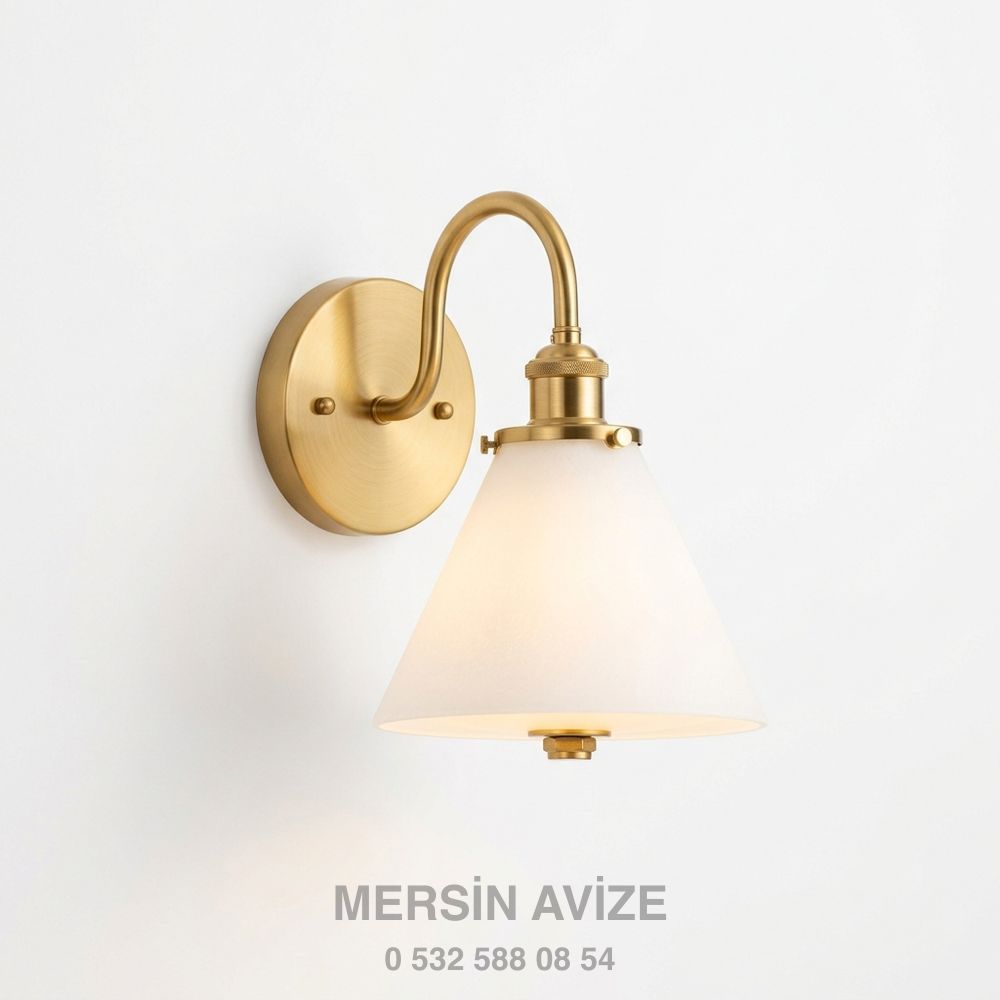 Gold Detaylı Modern Duvar Apliği