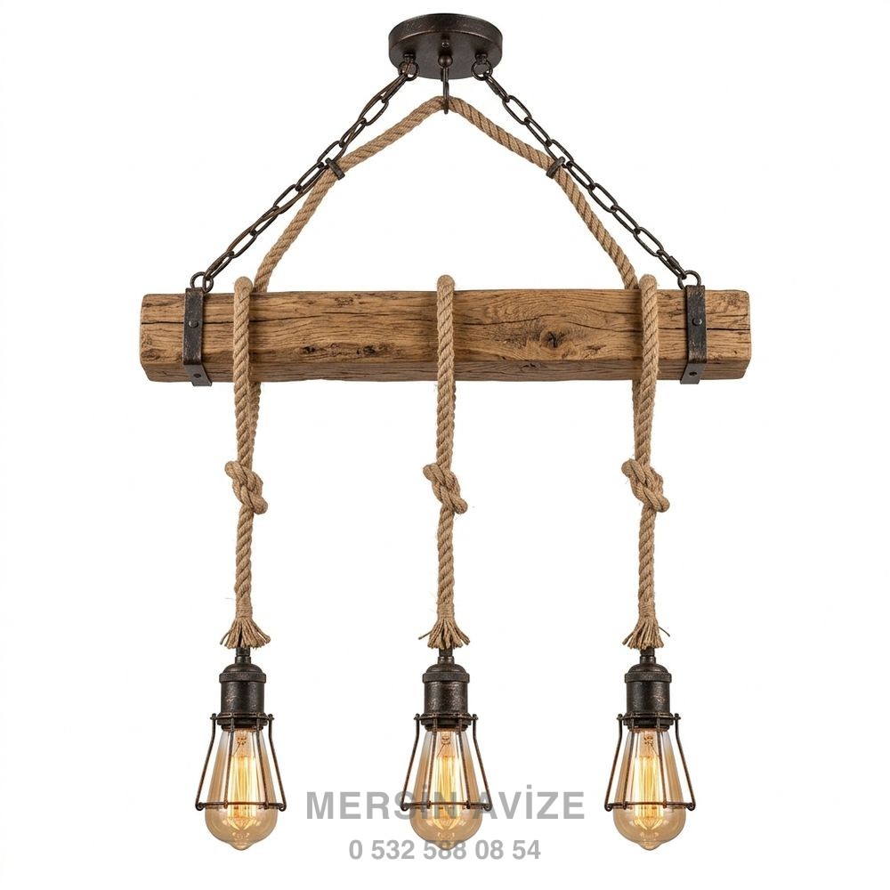 Minimalist Daire İçi Daire Altın Varaklı LED Avize